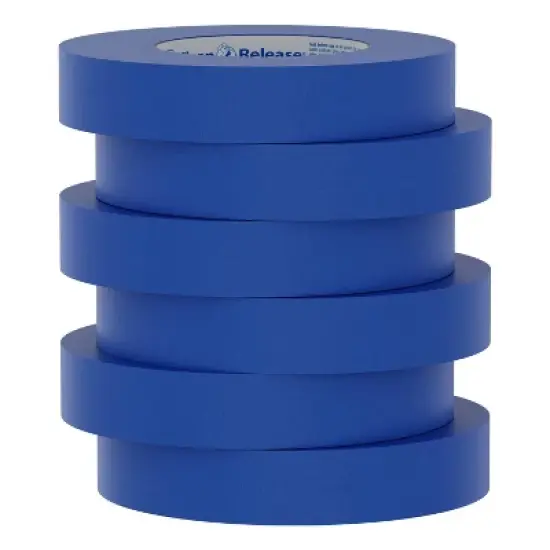 Duck 6pk Clean Release Painter's Tape 60yd/Roll: Blue Adhesive Industrial Tape, 0.94" Width, 180' Length image {3}
