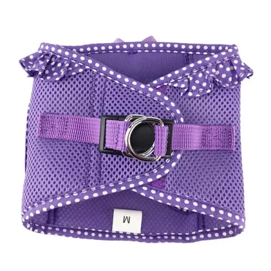 Doggie Design American River Choke Free Dog Polka Dot Ruffle Harness-Paisley Purple image {1}