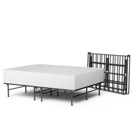 Premium Bed with SmartBase Platform Frame Black - Zinus image {5}
