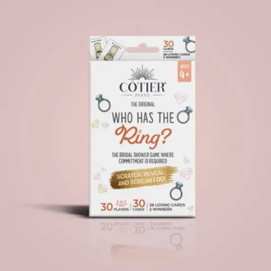 30ct 'Who Has The Ring?' Bridal Shower Scratch Off Game image {1}