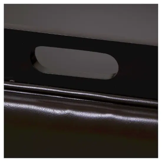 Wellington Leather Tray Top Storage Ottoman Brown - Christopher Knight Home: Footstool, Hardwood Frame image {2}