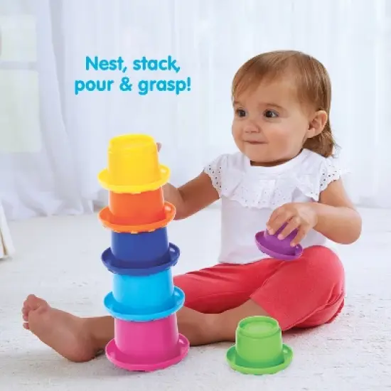 Kidoozie Stack N Nest Cups, Developmental Toy for Infants and Toddlers ages 6 -24 months image {4}