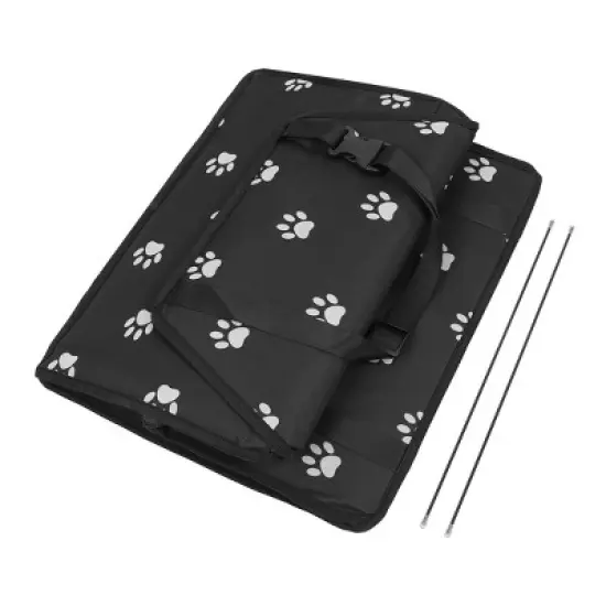 Unique Bargains Oxford Fabric Car Pet Seat Cover Dark Black image {3}