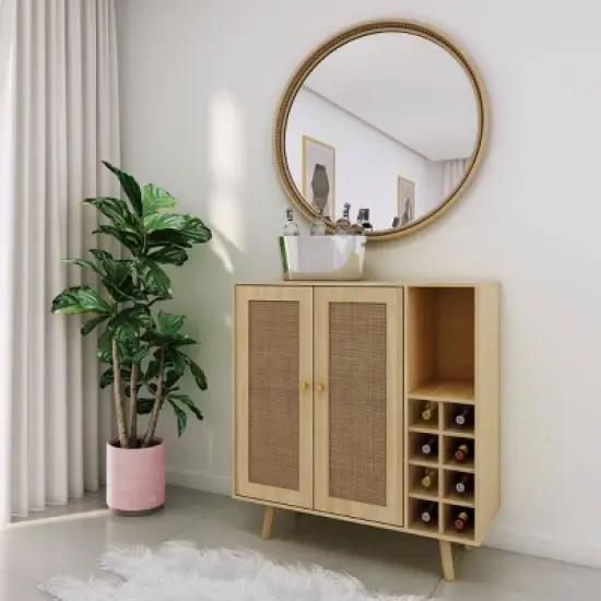 Loft & Luv Coda Bar Cabinet Natural - Atlantic image {10}