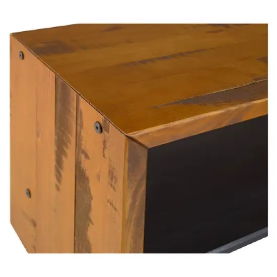 58" Solid Rustic Reclaimed Wood Entry Bench - Saracina Home image {2}