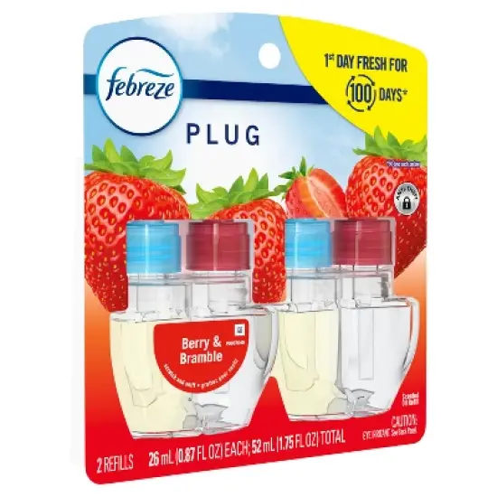 Febreze Odor-Fighting Fade Defy Plug Air Freshener Refill - Berry & Bramble - 0.87 fl oz image {8}