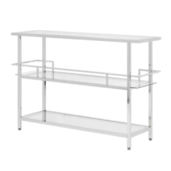 Portico Bar with Clear Glass Chrome - Studio Designs Home image {6}