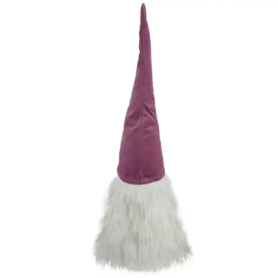 Northlight Lighted Gnome with Beard and Pointy Hat Christmas Decoration - 17" - Mauve image {2}