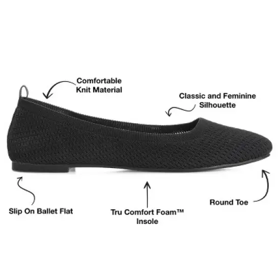 Journee Collection Womens Maryann Tru Comfort Foam Slip On Round Toe Ballet Flats image {7}