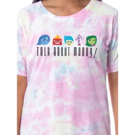 Disney Womens' Inside Out Movie Film Talk About Moody! Nightgown Pajama Multicolored image {1}