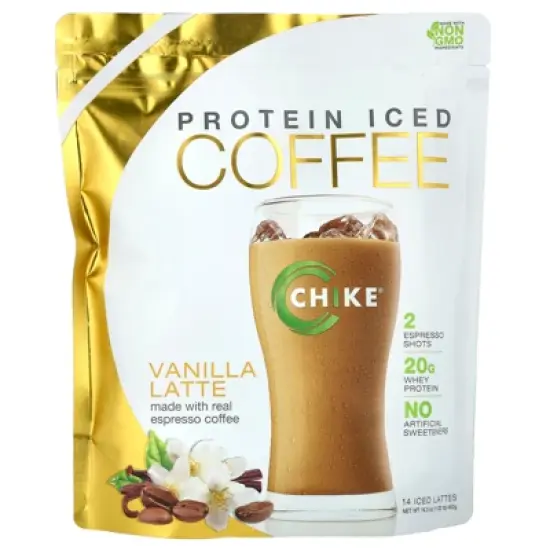 Chike Nutrition Protein Iced Coffee, Vanilla Latte, 16.3 oz (462 g) image {2}