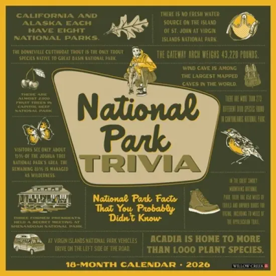Willow Creek Press 2026 National Park Trivia Wall Calendar image {5}