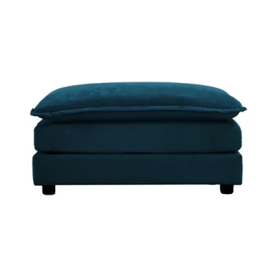 Polyester Polyester Ottomans Footrest to Combine with 2 Seater Sofa, 3 Seater Sofa and 4 Seater Sofa, Blue Polyester image {2}