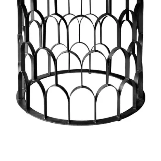 Gatsby Concrete and Metal Round Dining Table Gray - Armen Living image {4}