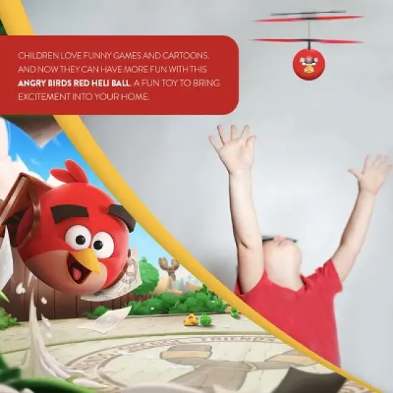 World Tech Toys Rovio Angry Birds Movie Red IR UFO Ball Helicopter image {1}