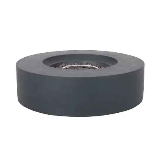 Aidan Outdoor 50000 BTU Light Weight Concrete Circular Fire Pit - Christopher Knight image {8}