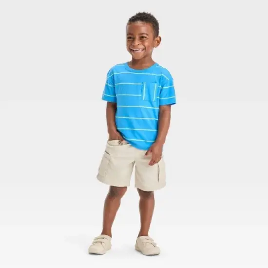 Toddler Boys' Short Sleeve Striped Jacquard Oversized T-Shirt - Cat & Jack&trade; image {2}