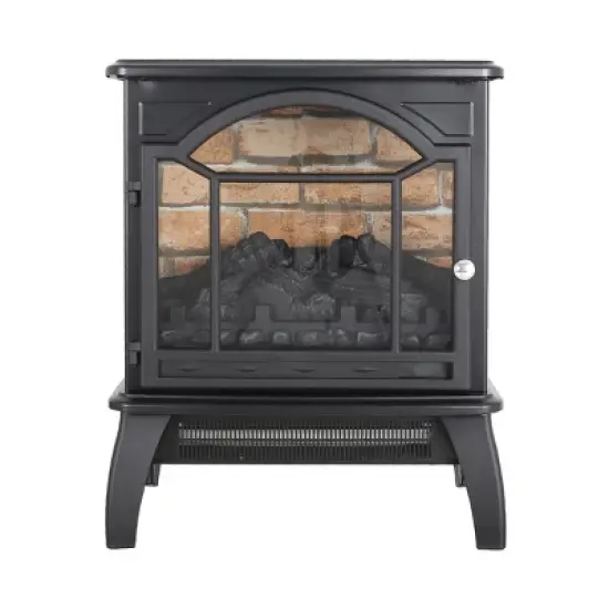 SEVOBAL Fireplace Insert Heater Mantel 3D Flame Quartz Fireplace Stove Bottom Air Outlet Fire Place Panoramic 3-Side View, Black, 19.61"*12.99"*20.98" image {3}