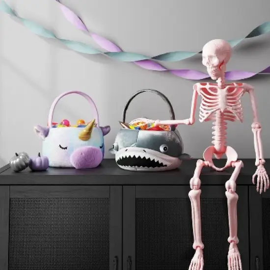 Halloween Unicorn Round Trick or Treat Decorative Bling Basket - Hyde and EEK! Boutique&trade; image {1}