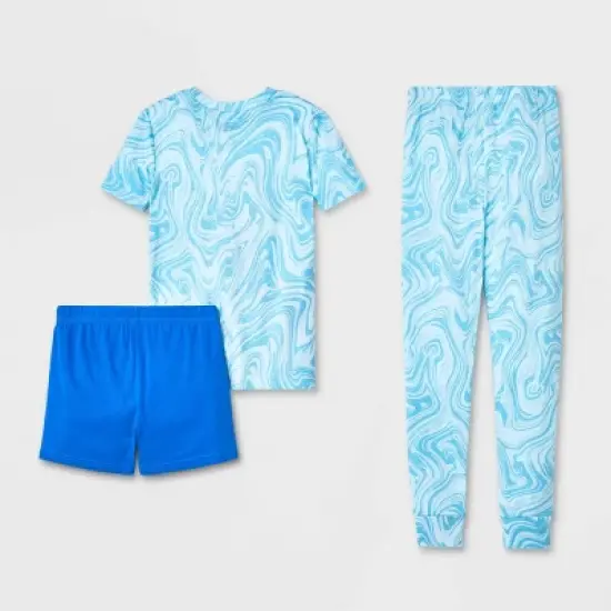 Boys' Marvel Spider-Man 3pc Marble Print Pajama Set - Blue image {1}