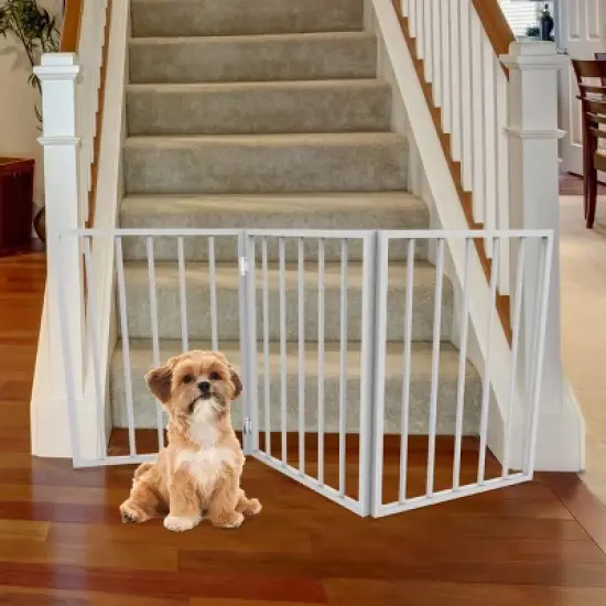 Pet Adobe Freestanding Pet Gate &ndash; 54" x 24", White image {5}
