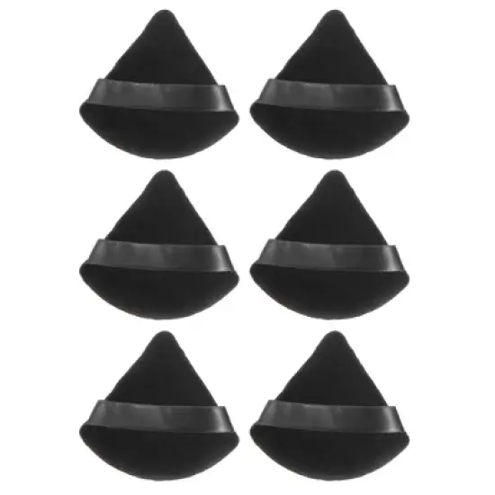 Unique Bargains Soft Triangle Puff Loose Powder Blender Beauty Makeup Tool Short Plush 6 Pcs image {15}
