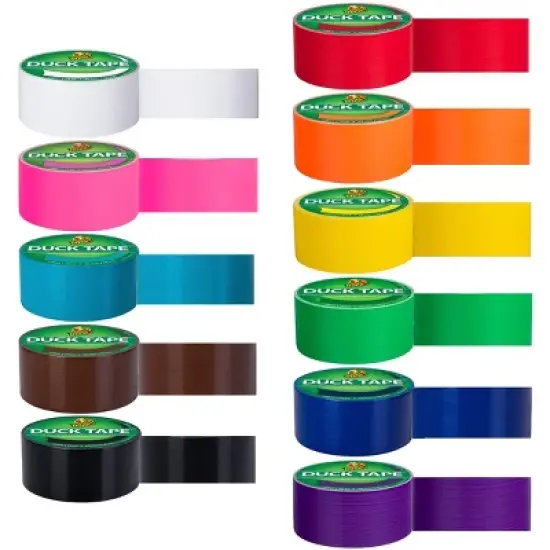 Duck Color Duct Tape Pride Pack, Red, Orange, Yellow, Green, Blue and Purple, 6 Rolls - 115 Yards Total image {2}