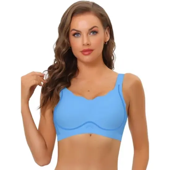 Allegra K Women's Wireless Full Coverage Smoothing No Show Everyday Bralette image {7}