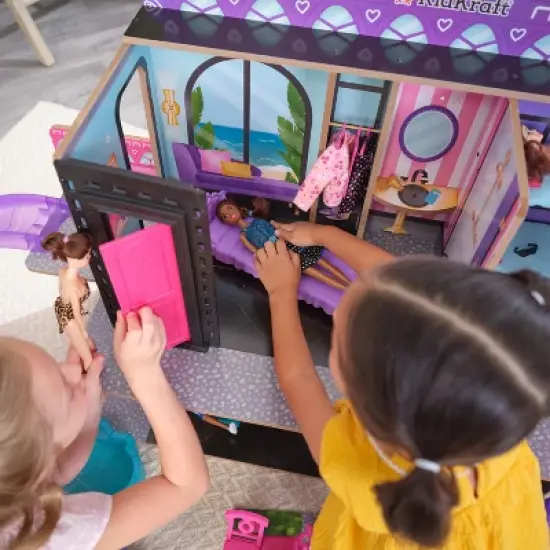 KidKraft 2-in-1 Wooden Hotel & Waterslide Dollhouse image {8}