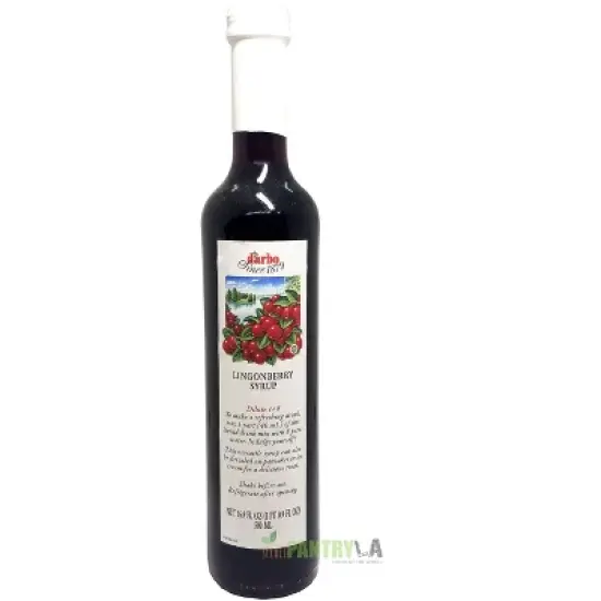 D'Arbo Lingonberry Syrup 16.9 Fl. Oz. / 500 ml. (Pack of 2) image {1}