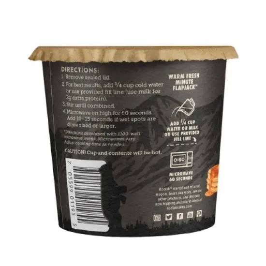 Kodiak Cakes Protein-Packed Single-Serve Flapjack Cup Buttermilk & Maple - 2.15oz image {3}