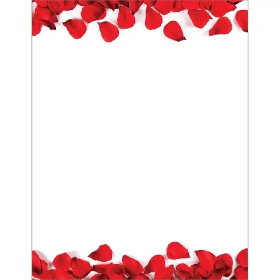 Great Papers Red Rose Petals Elegance Everyday Letterhead Multicolored 50 Sheets/Pack (2025006) image {5}