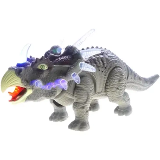 Ready! Set! Play! Link Walking Triceratops Dinosaur Toy With Lights And Sounds (Green) image {2}
