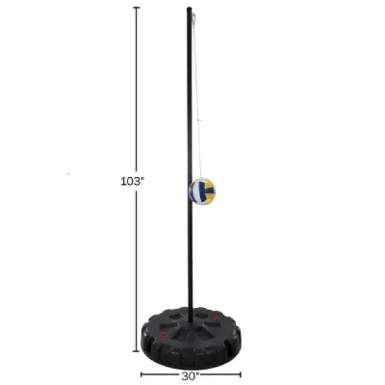 Toy Time Portable Tetherball Complete Outdoor Game Set with Base, Ball, Pump, Cord & Stakes image {6}
