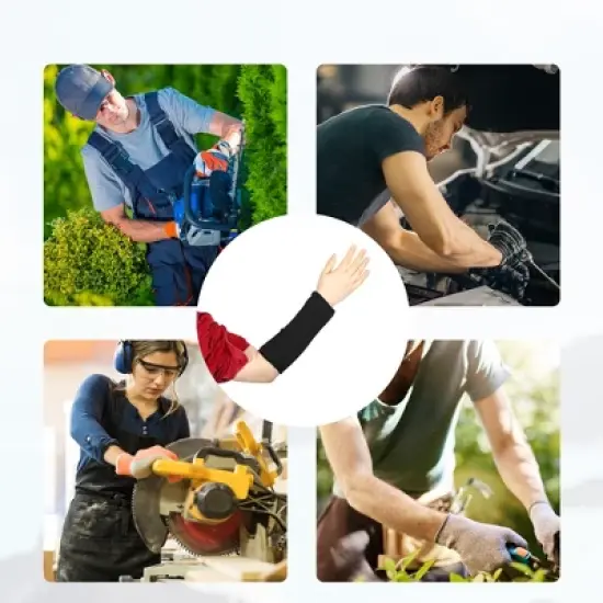 Unique Bargains Polyester Soft Sun Protection Arm Shawl Cooling Sleeve 1 Pair image {1}