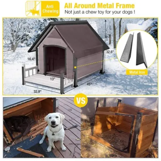 Aivituvin Insulated Dog House with Liner Inside| Iron Frame-AIR80/81/87-IN image {10}