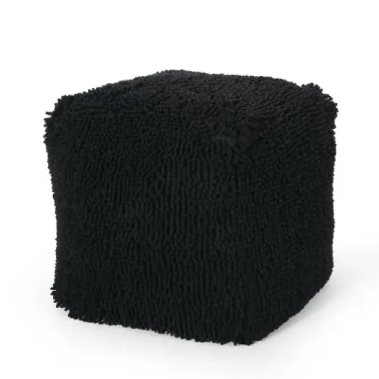 Moloney Modern Microfiber Chenille Cube Pouf - Christopher Knight Home image {9}