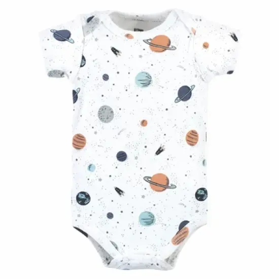 Hudson Baby Infant Boy Cotton Bodysuits, Space image {3}