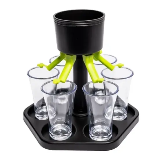 Lexi Home Plastic Liquor Shot Dispenser and Pourer with Individual Stoppers image {1}
