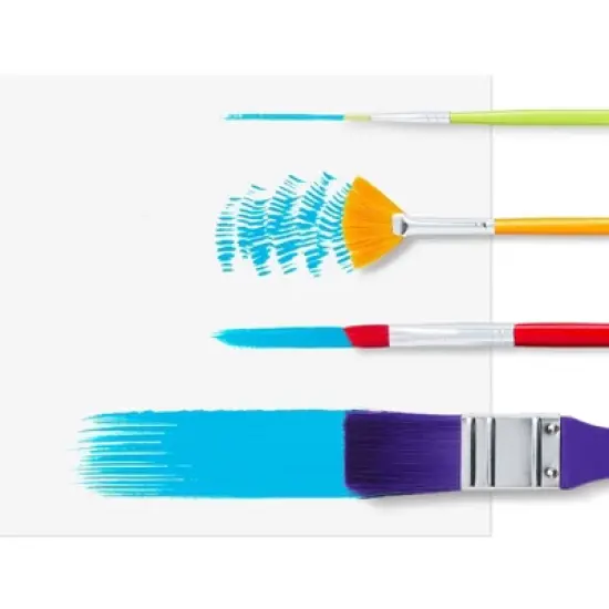 18pc Paintbrush and Palette Set - Mondo Llama&trade;: Nylon Brushes for Watercolor, Oil, Acrylic, Tempera Painting image {3}