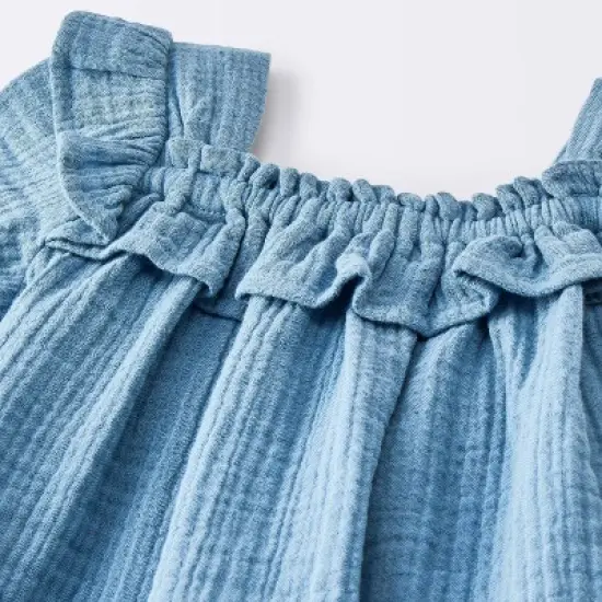 Baby Girls' 2pc Gauze Long Sleeve Top and Bloomer Set - Cloud Island&trade; Blue image {2}