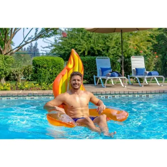 Poolmaster Swimming Pool Float Water Chair Sling - Flame image {1}