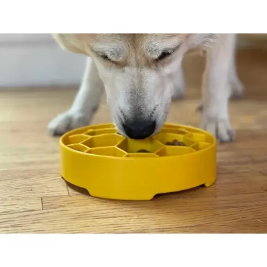 Honeycomb Design eBowl Enrichment Slow Feeder Bowl for Dogs image {11}