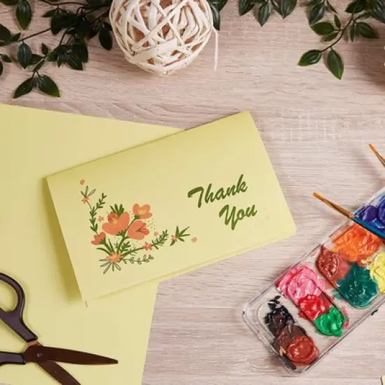 Sustainable Greetings 50-Count Yellow Cardstock Card Stock Paper for Brochure Laser Printer, A4 Letter Size 8.5 x 11 in. image {2}