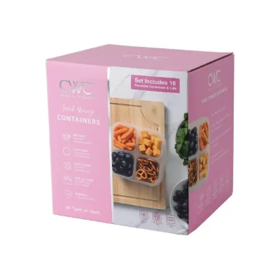 Cook With Color 16pc 4 Compartment Portion Containers image {2}