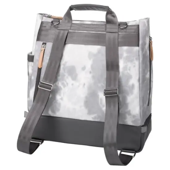 Petunia Pickle Bottom Pivot Backpack Diaper Bag - Smoke Swirl Tie Dye Coated Canvas image {1}