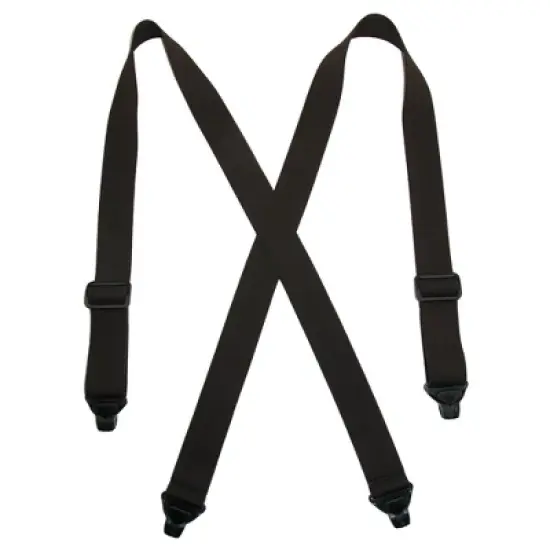 CTM Men's Elastic Plastic Clip-End TSA Compliant Airport Suspenders image {4}