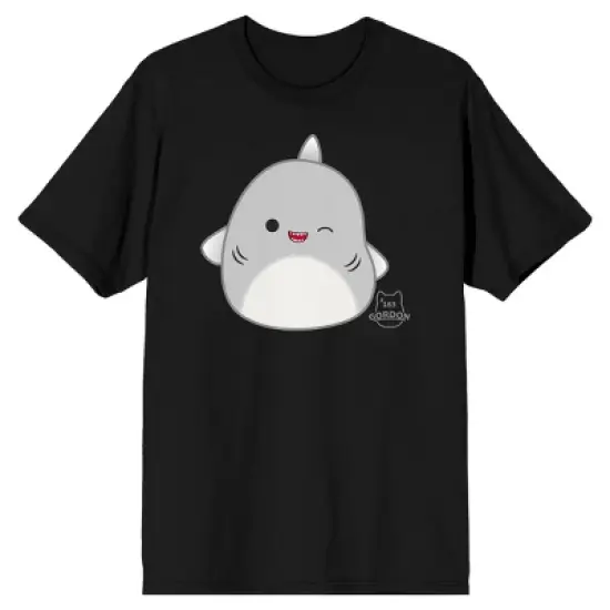 Squishmallows Gordon Crew Neck Short Sleeve Black Adult T-shirt image {3}