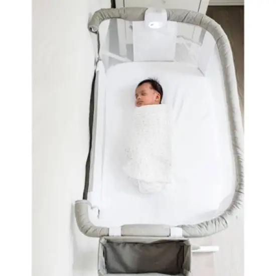 Baby Delight Beside Me Dreamer Deluxe Bassinet and Bedside Sleeper - Quilted Pebble Gray image {10}