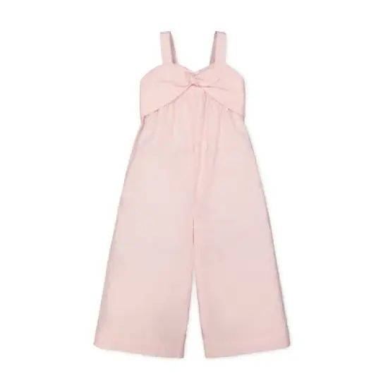 Hope & Henry Girls' Bow Front Wide Leg Jumpsuit, Toddler image {11}